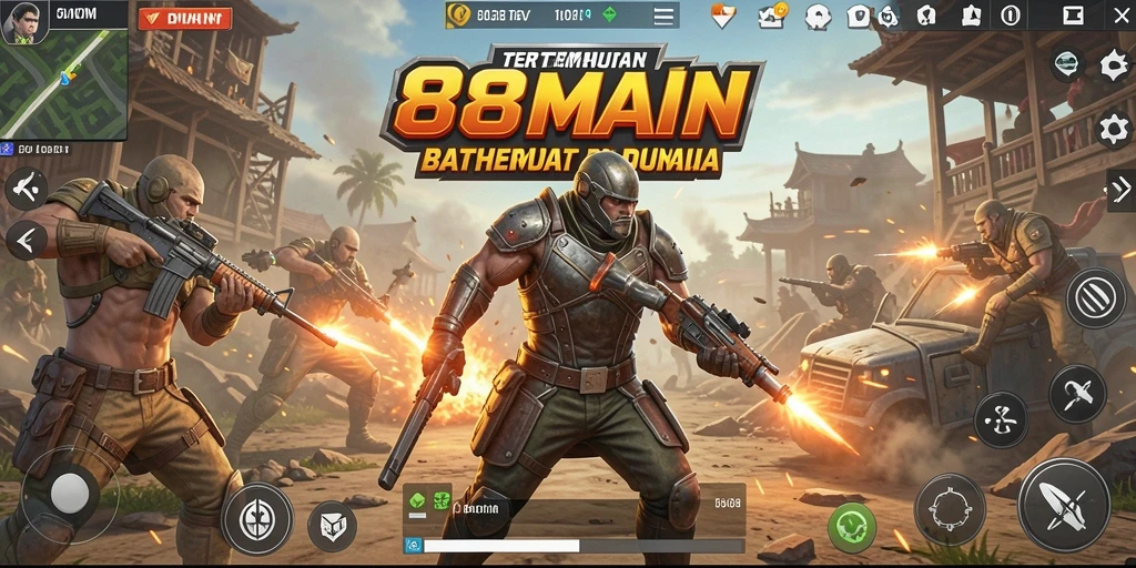 Screenshot gameplay Battle Royale yang mendebarkan di 88MAIN.