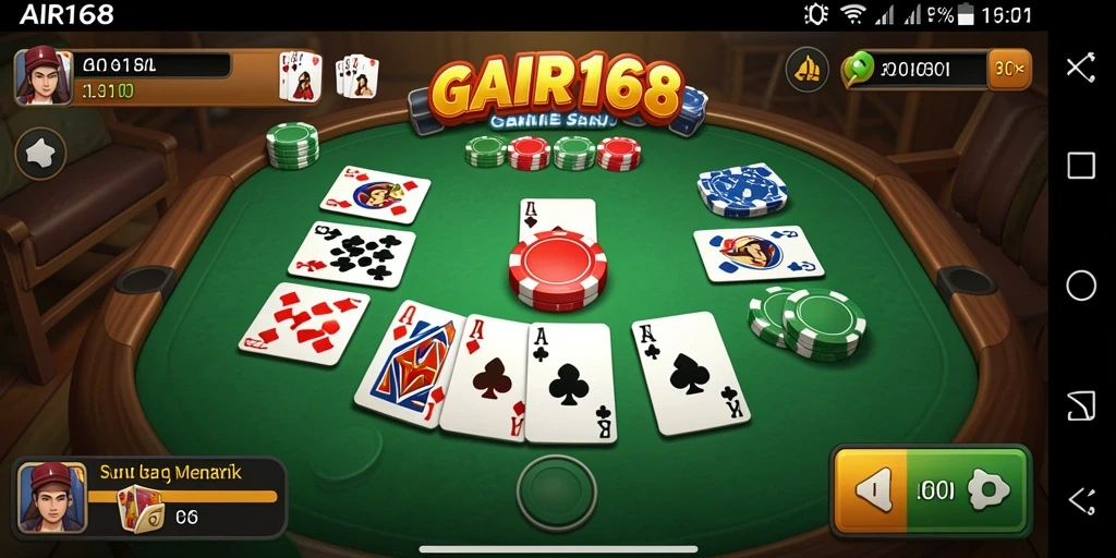Tangkapan layar game AIR168 menampilkan momen seru saat bermain Gaple.