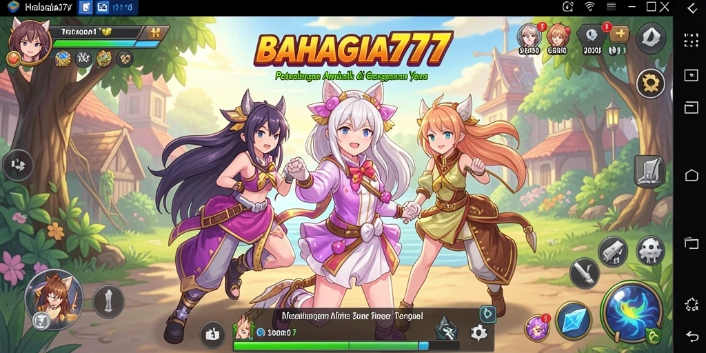 Tampilan gameplay anime yang seru dan penuh warna.