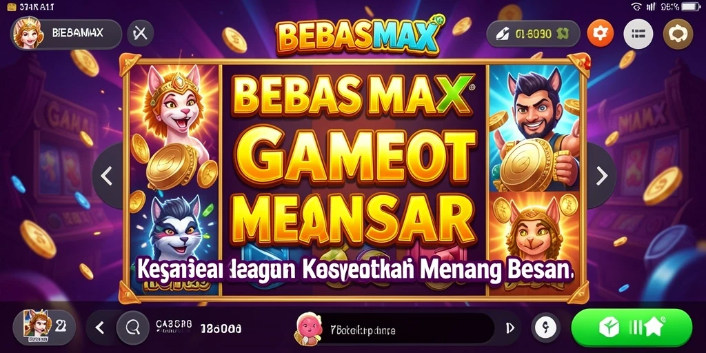 Tampilan gameplay Slot yang mendebarkan di BEBASMAX.