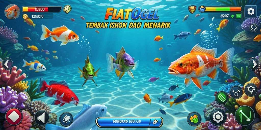 Tampilan gameplay menarik dari FIATOGEL menembak ikan.