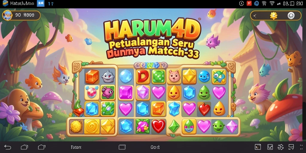 Tampilan gameplay seru dan penuh warna di HARUM4D.