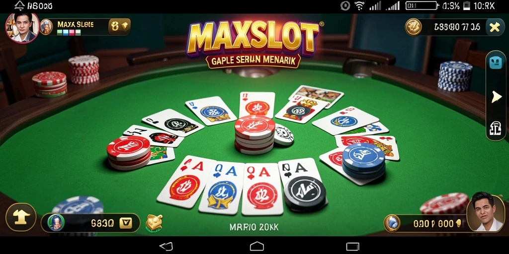 Screenshot <strong>MAXSLOT</strong> menampilkan gameplay Gaple yang seru dan mengasyikkan.
