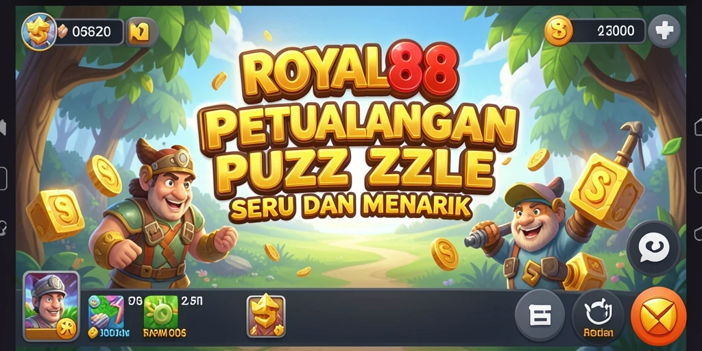 Screenshot gameplay ROYAL88 yang menunjukkan pengalaman bermain puzzle.