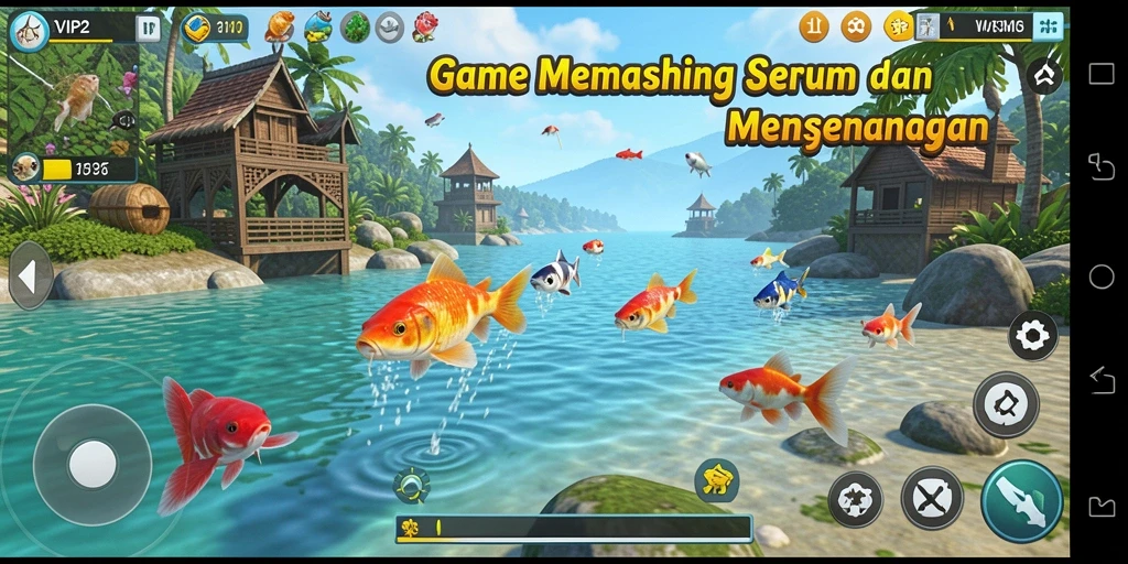 Screenshot gameplay SVIP2 menampilkan aksi memancing yang seru dan grafis menawan.